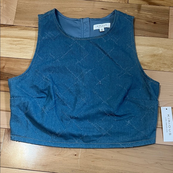 KIRIOUS LOS ANGELES Tops - Kirious Los Angeles Denim Crop Top